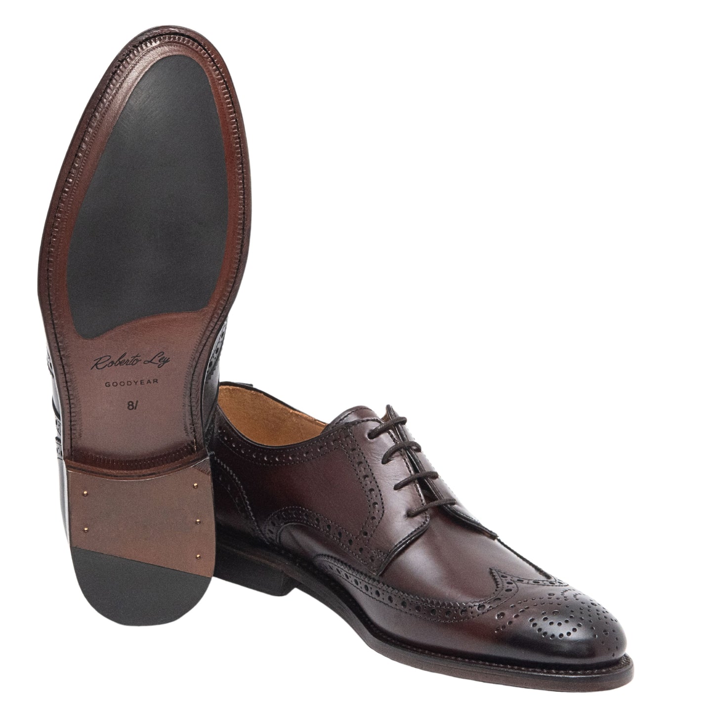 ZAPATO DERBY CORDONES CON PICADOS. FABRICACIÓN GOODYEAR WELTED