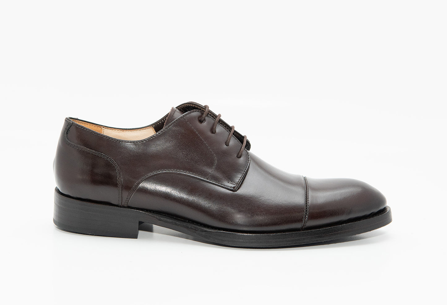 ZAPATO CORDONES PUNTERA RECTA MARRÓN