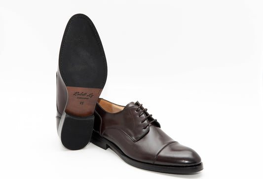 ZAPATO CORDONES PUNTERA RECTA MARRÓN