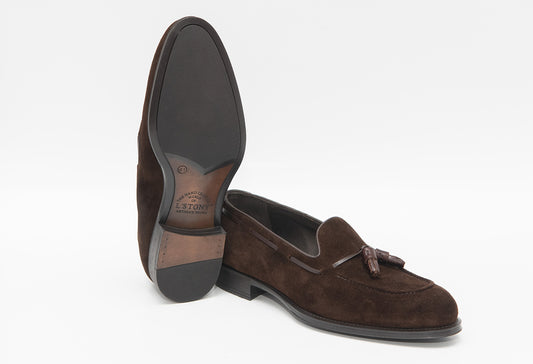 MOCASÍN BORLAS ANTE CUERO CON PIEL