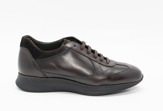 DEPORTIVO PIEL BECERRO MARRÓN PATINA