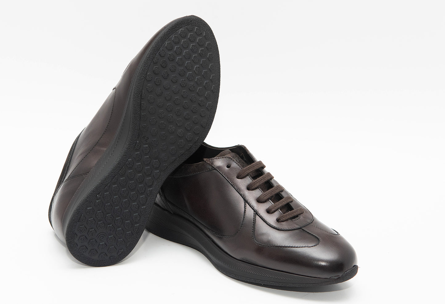 DEPORTIVO PIEL BECERRO MARRÓN PATINA