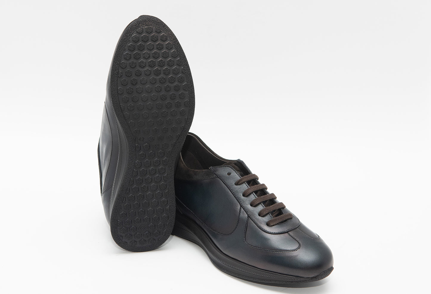 DEPORTIVO PIEL BECERRO AZUL PATINA