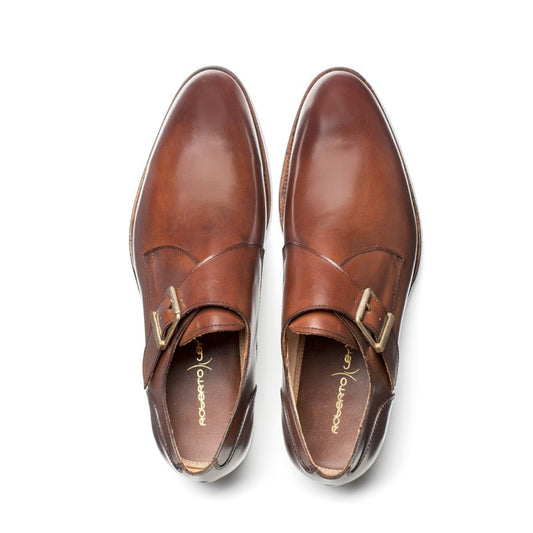 ZAPATO HEBILLA LATERAL CUERO HOMBRE