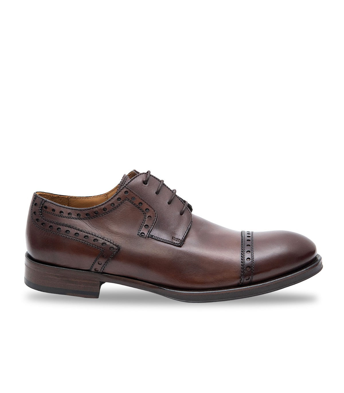 Chaussures à lacets en cuir découpé pour hommes