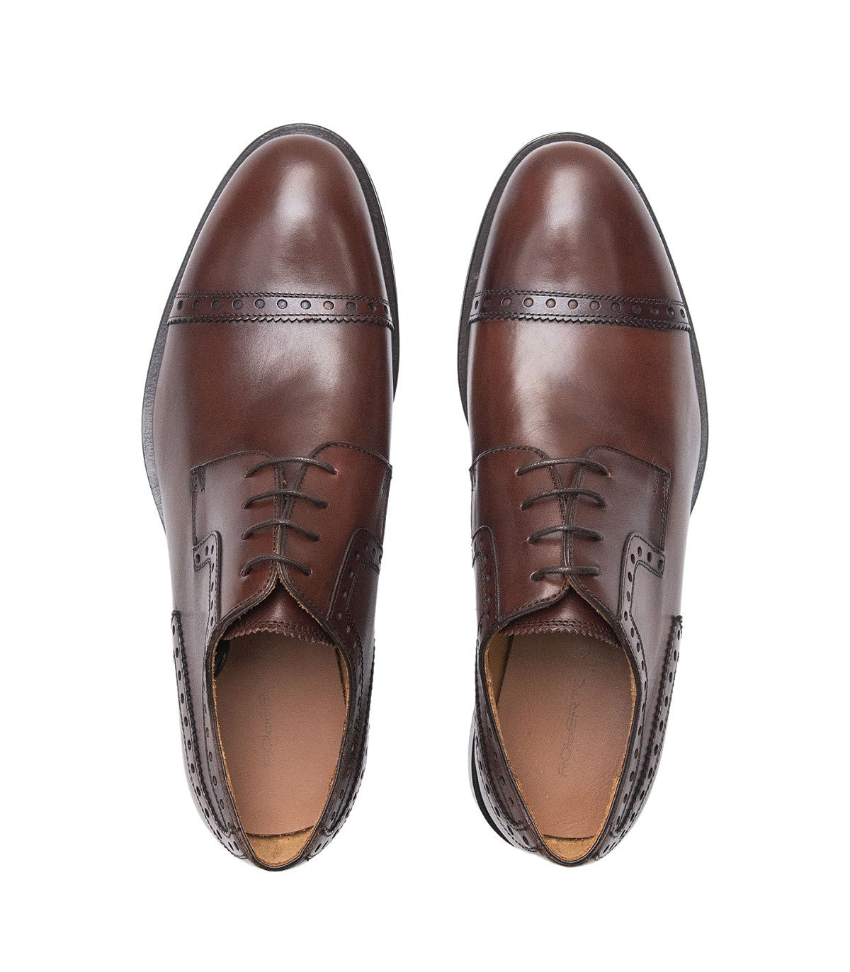 Chaussures à lacets en cuir découpé pour hommes