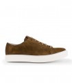 MEN'S BROWN LEATHER LACE-UP SNEAKER