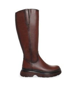 WOMEN'S BROWN LEATHER HIGH BOOT