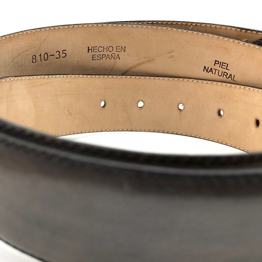 CEINTURE EN CUIR GRIS POUR HOMME
