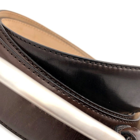 CEINTURE EN CUIR MARRON POUR HOMME