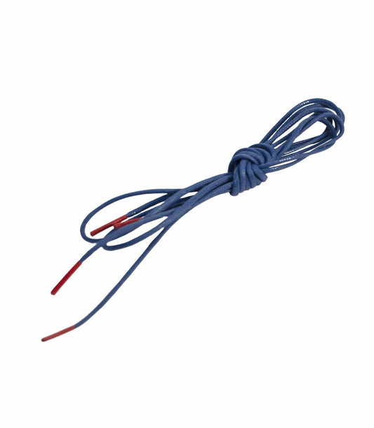 CORDON DE CHAUSSURE ROND DE COULEUR BLEU ET ROUGE