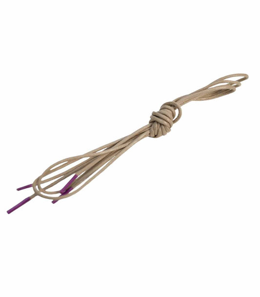 LACETS DE CHAUSSURES RONDS DE COULEUR BEIGE ET LILAS