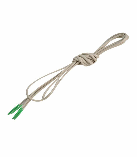CORDON DE CHAUSSURE ROND DE COULEUR BEIGE ET VERT