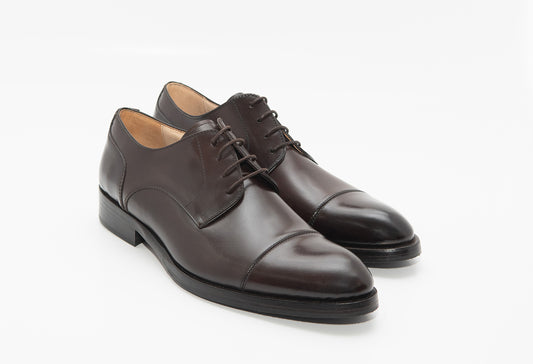 ZAPATO CORDONES PUNTERA RECTA MARRÓN