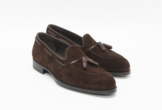MOCASÍN BORLAS ANTE CUERO CON PIEL