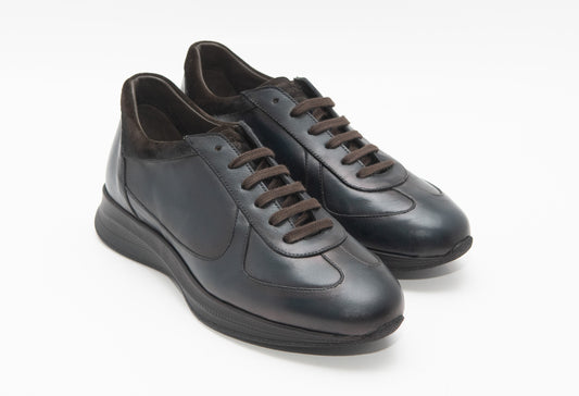 DEPORTIVO PIEL BECERRO AZUL PATINA