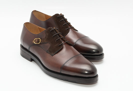 ZAPATO CORDONES HEBILLA LATERAL PUNTERA RECTA