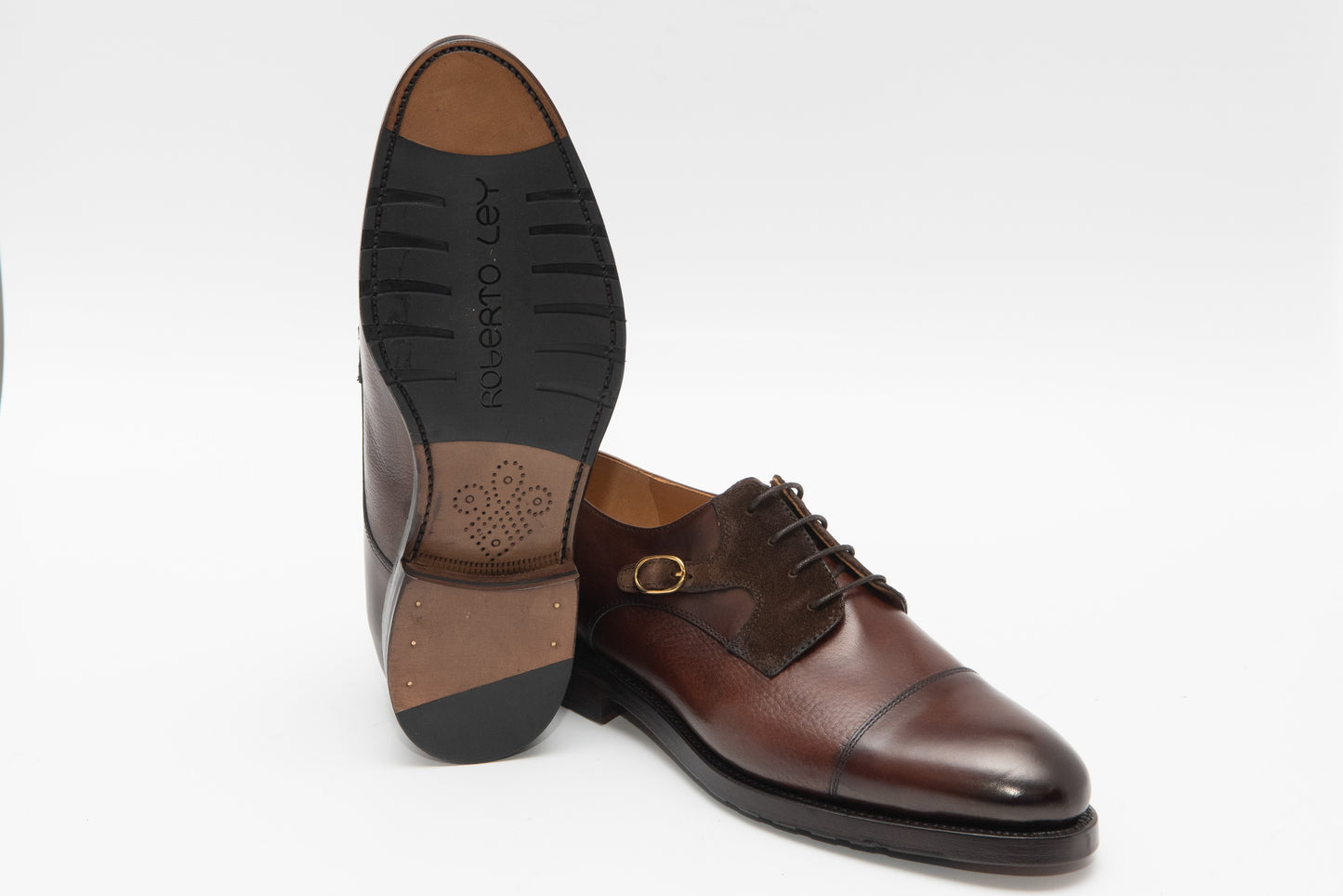 ZAPATO CORDONES HEBILLA LATERAL PUNTERA RECTA