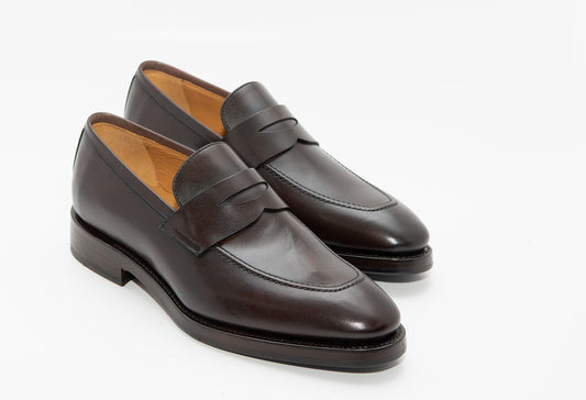 MOCASIN ANTIFAZ PATINADO MARRÓN