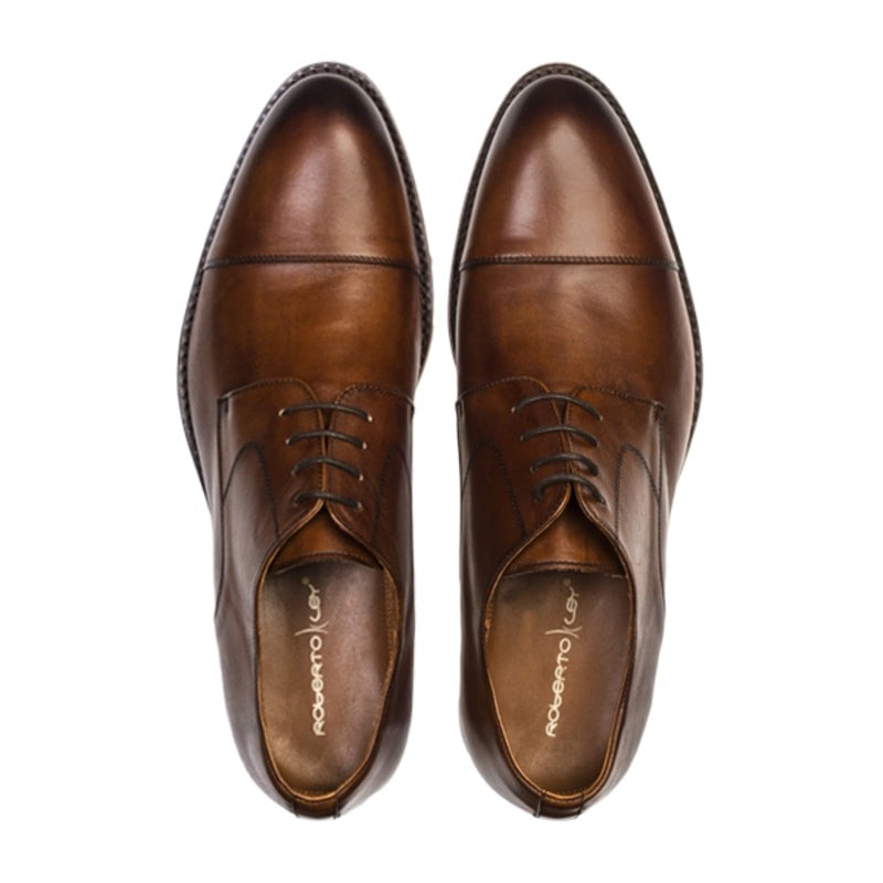Men's Brown Lace-Up Blucher Shoe