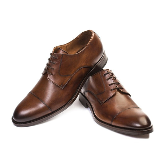 Chaussures Blucher marron à lacets pour homme