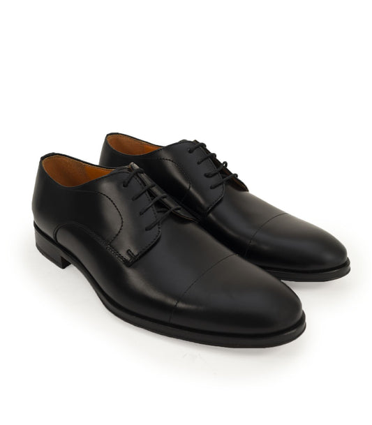 Chaussures Blucher noires à lacets pour homme