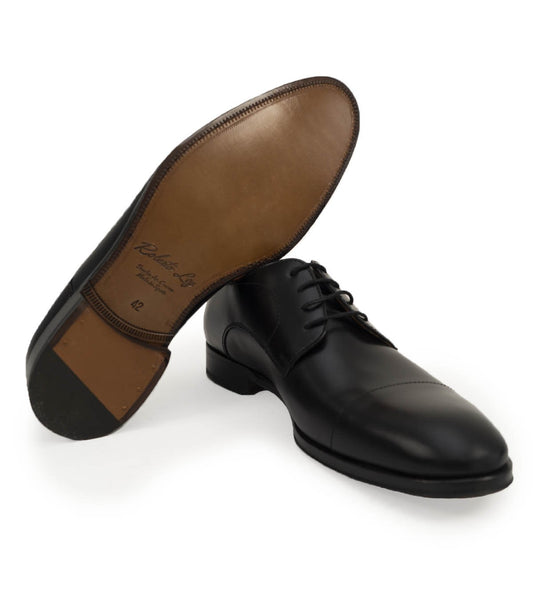Chaussures Blucher noires à lacets pour homme
