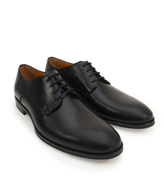Chaussures Blucher noires à lacets pour homme