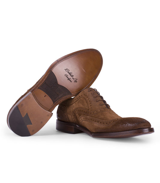 CHAUSSURES À LACETS EN DAIM MARRON GOODYEAR POUR HOMMES