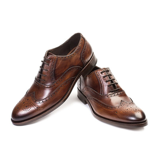 Chaussures Oxford marron à lacets pour homme
