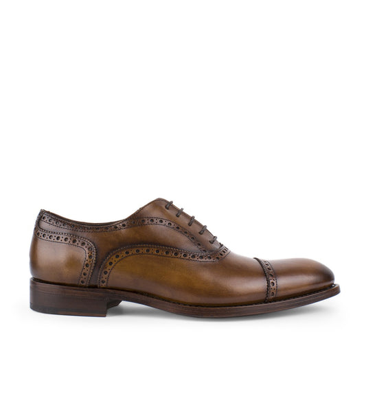 Chaussures Oxford marron à lacets pour homme