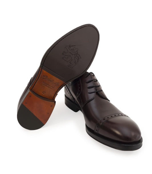 Chaussures à lacets marron découpées pour homme