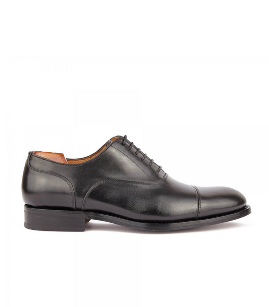 Chaussures oxford noires à lacets pour hommes